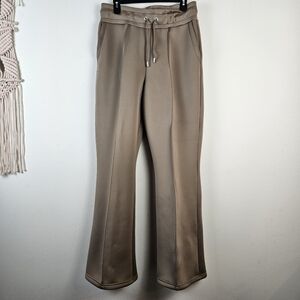 MAUVAIS Men's Brown Coffee Neoprene Wide Leg Joggers Pants Size 16 NWT